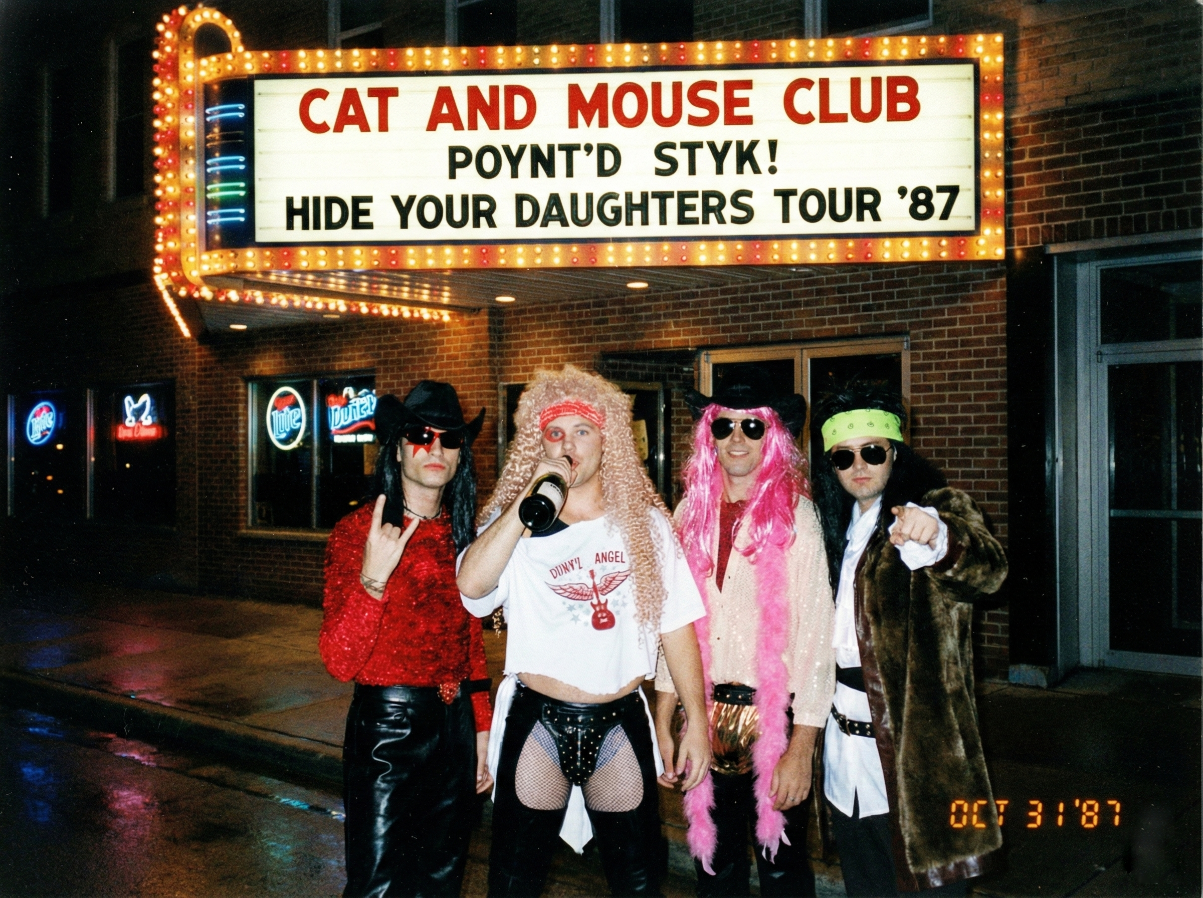 Poynt'd Styk outside Cat and Mouse Club 1987